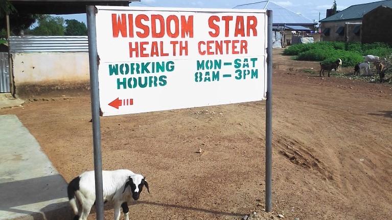Sign to Health Centre