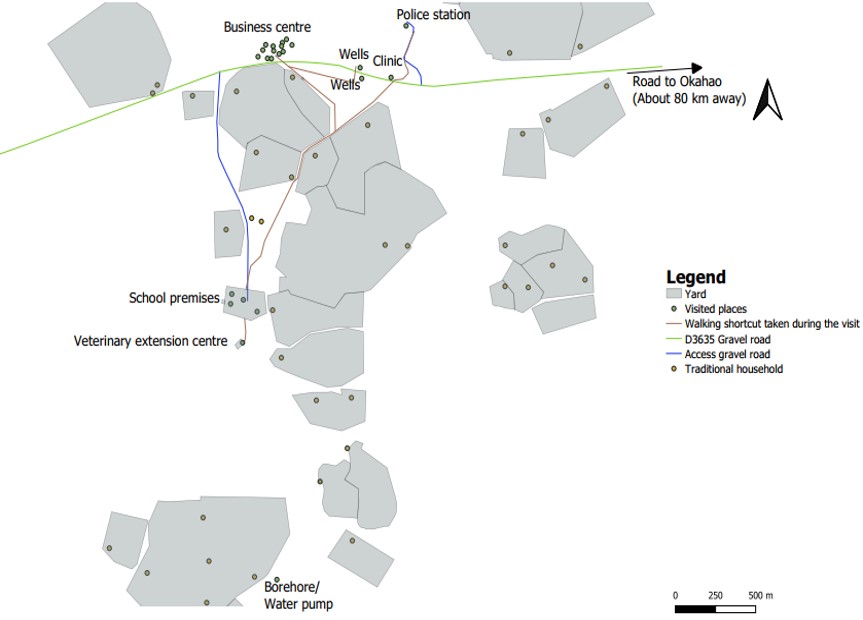 Karte der Siedlung Uutsathima
