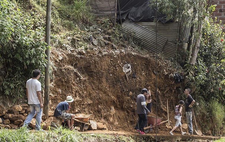 Informal settlement on the slopes of Medellín. © Department of Landscape Architecture and Design,  Leibniz University Hannover, Marcus Hanke